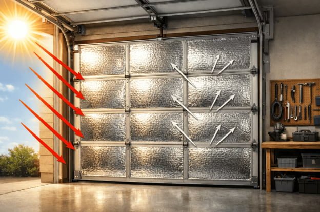 garage door heat insulation